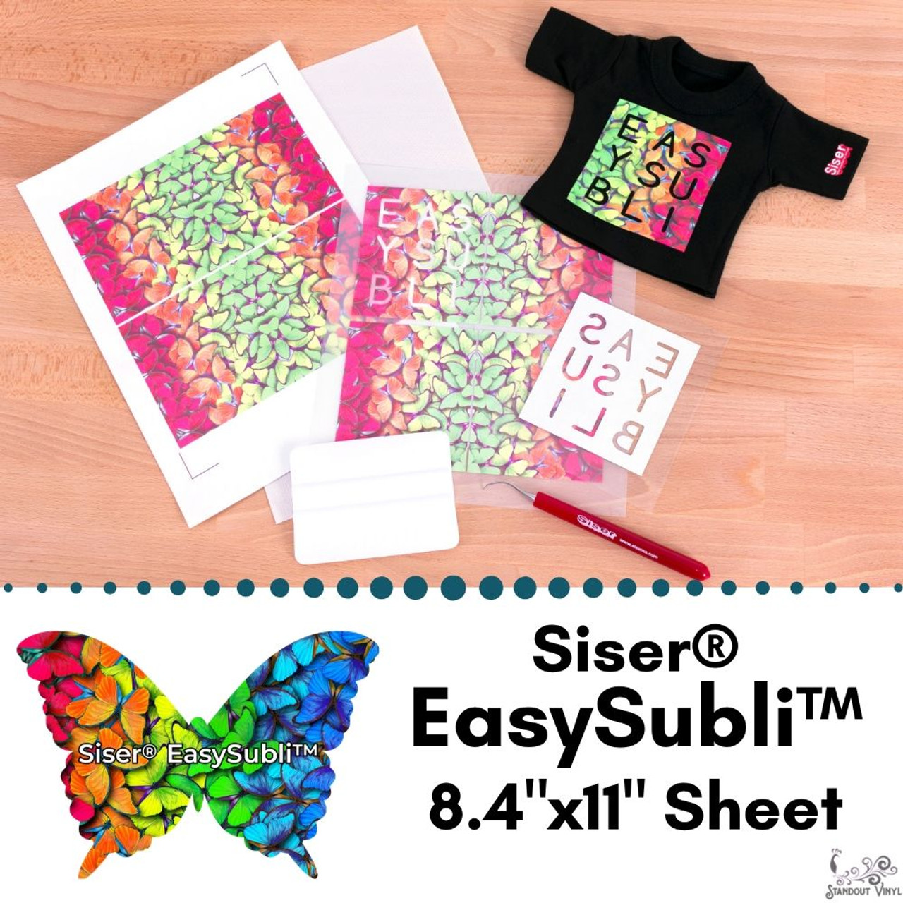 Siser EasySubli Sublimation Heat Transfer Vinyl 8.4 x 11 Sheet