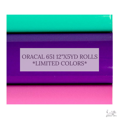 Oracal 651 Permanent Craft Vinyl 5ft. Rolls Only $3.25