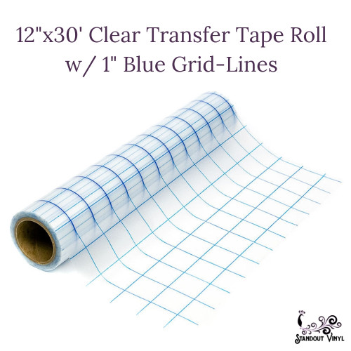 Clear Grid Transfer Tape 12x10 Yard Roll