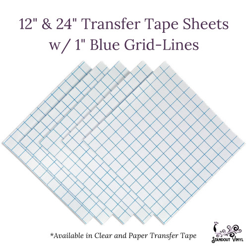 Gridlined Clear Transfer Tape - 12x30' Roll (Blue 1 Grid) - Expressions  Vinyl