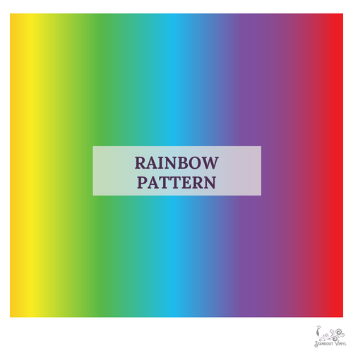 Ombré Rainbow Printed Pattern HTV 12 x 15 Sheet