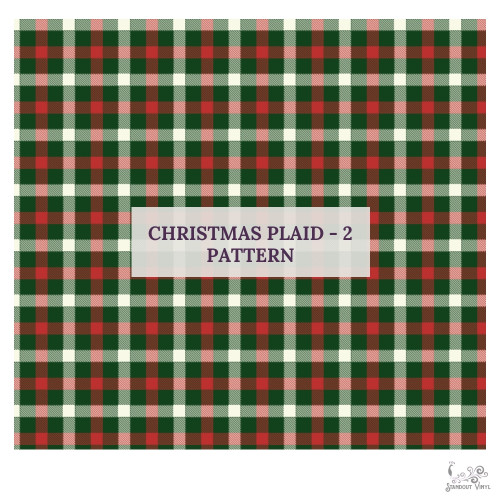 Christmas Plaid Adhesive Vinyl Pattern 2 - Craft Vinyl