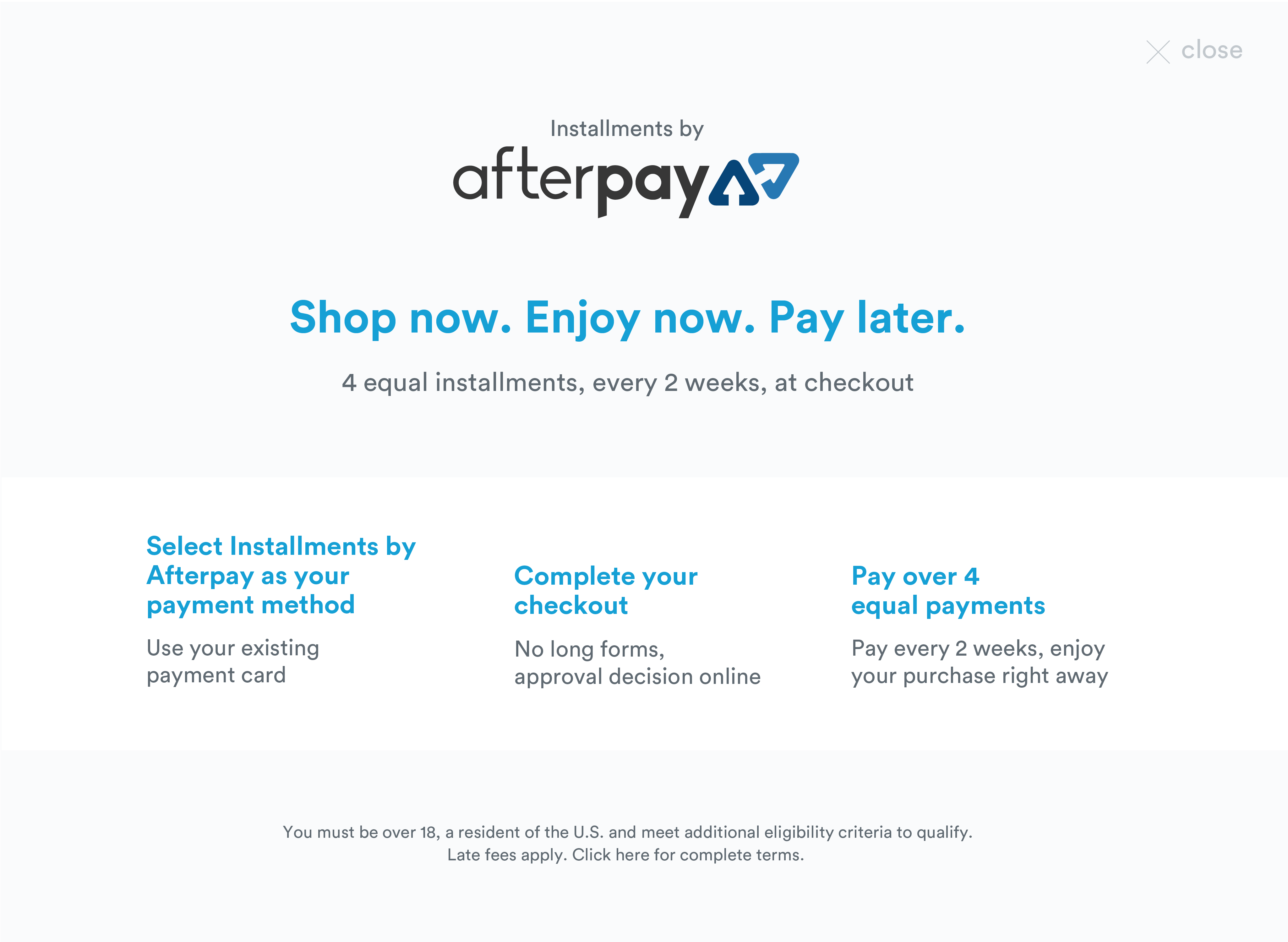 BUY NOW & PAY LATER*with Afterpay at checkout! - The Children's Place