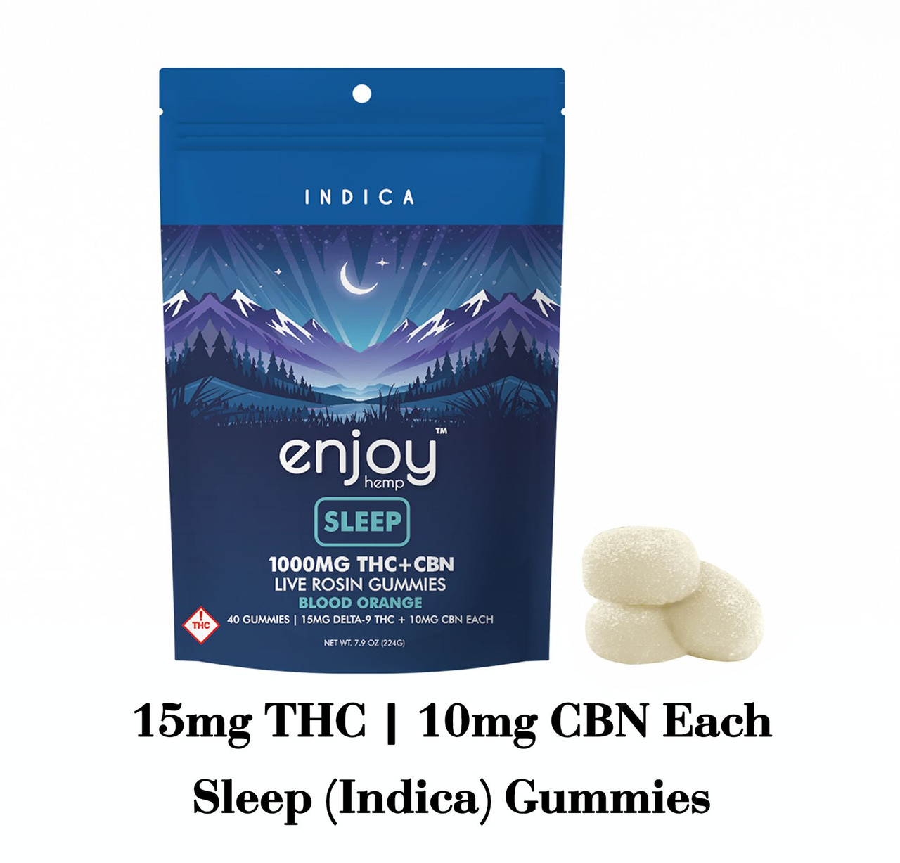 Deep Sleep THC+CBN Gummies - 1000mg by Enjoy Hemp