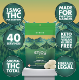 600mg Bliss THC Gummies | Strawberry (Hybrid)