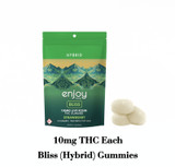 100mg Bliss Live Rosin Delta 9 THC Gummies 10mg each - Hybrid-Infused Strawberry