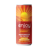 Enjoy Hemp Energy THC Seltzer – 10mg THC + 100mg Caffeine Lemonade Iced Tea Flavor Functional Drink