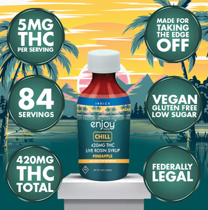 Chill Delta 9 THC Live Rosin Syrup 420mg - Pineapple Indica