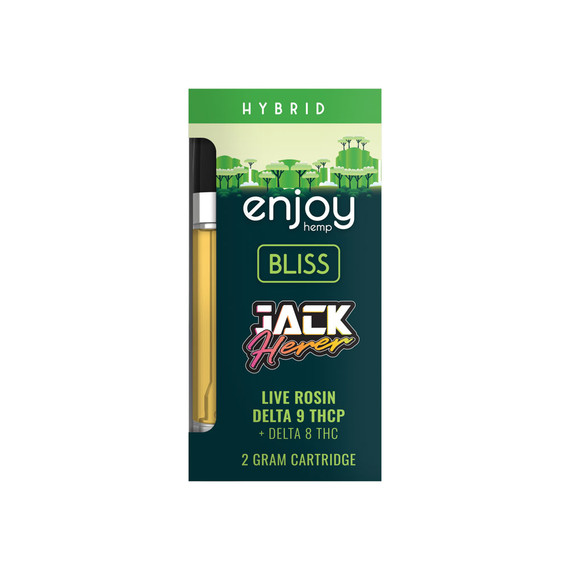 Live Rosin Delta 9 THCP + Delta 8 THC 2 Gram Cartridge for Bliss - Jack Herer (Hybrid)