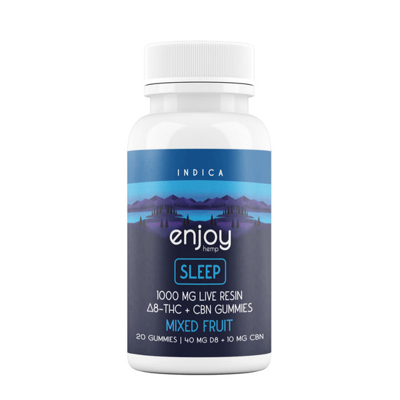 Live Resin Delta 8 THC + CBN Gummies for Sleep - 1000 mg | 20 gummies