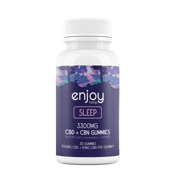 3300mg CBD Gummies For Sleep - Full Spectrum CBD + CBN + Lavender + Passionflower + Ashwagandha