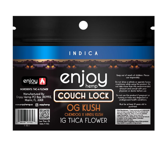 Enjoy Hemp 1g THCA Flower - OG Kush for Couch Lock