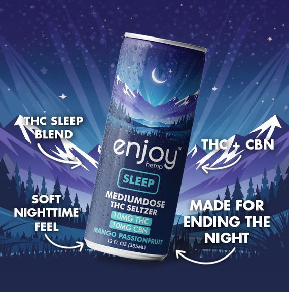 10mg THC + 10mg CBN Sleep Seltzer | Mango Passionfruit