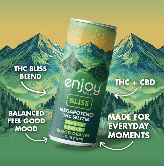 10mg THC + 10mg CBD Bliss Seltzer | Blood Orange