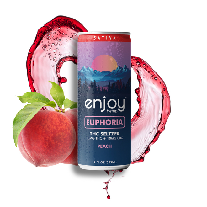 10mg THC + 10mg CBG Euphoria Seltzer | Peach
