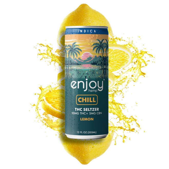 50mg THC + 5mg CBN Lemon Seltzer for Chill (Indica) | Megapotency