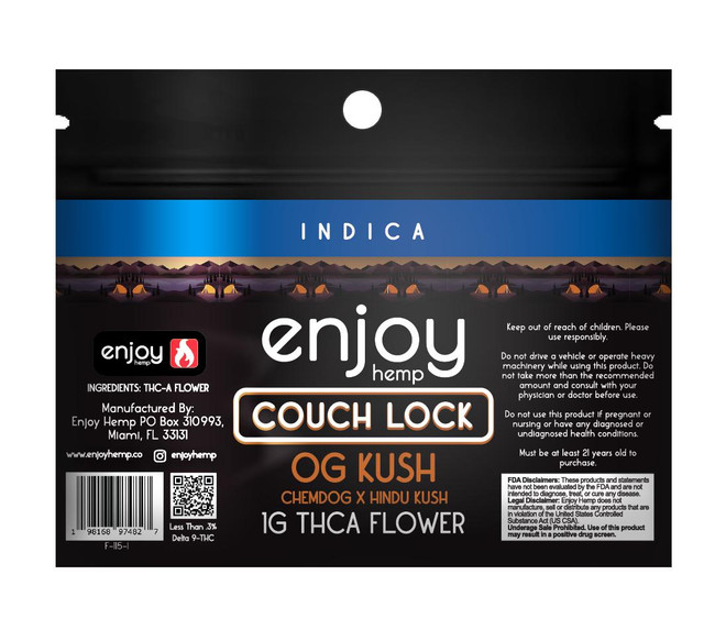 1g THCA Flower - OG Kush for Couch Lock (Indica)
