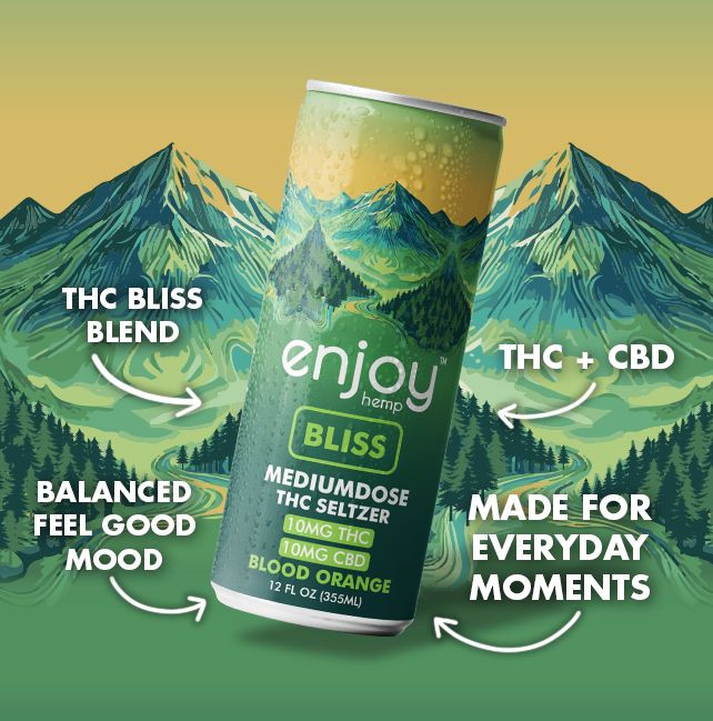 10mg THC + 10mg CBD Bliss Seltzer | Blood Orange