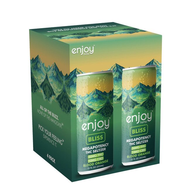 50mg THC + 10mg CBD Bliss Seltzer | Blood Orange