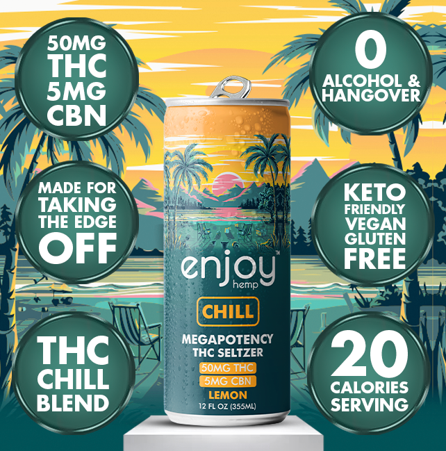 50mg THC + 5mg CBN Chill Seltzer | Lemon