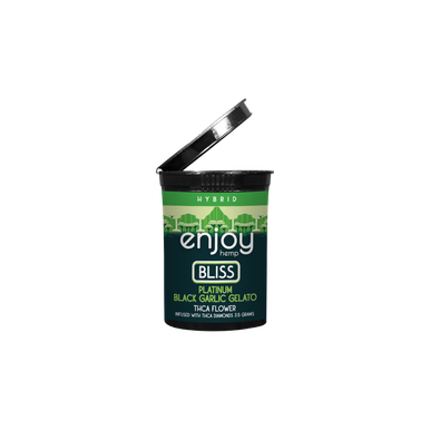 3.5g Mega Potency THCA Flower for Bliss - Platinum Black Garlic Gelato (Hybrid)