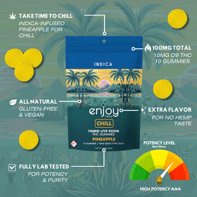 Chill THC Gummies - 100mg | Pineapple (Indica)