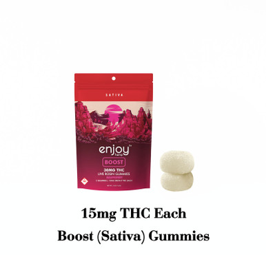 30mg Boost THC Gummies | Raspberry (Sativa)