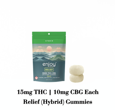50mg THC+CBG Relief Gummies | Peach (Hybrid)