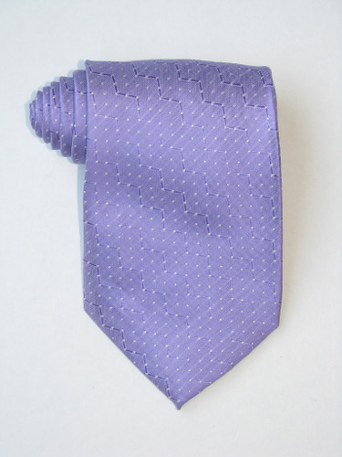 White Dots Purple Tie