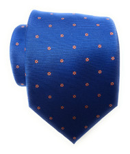 Labiyeur Men's Necktie: Fully Lined Woven Jacquard Slim Neck Tie Blue Starry