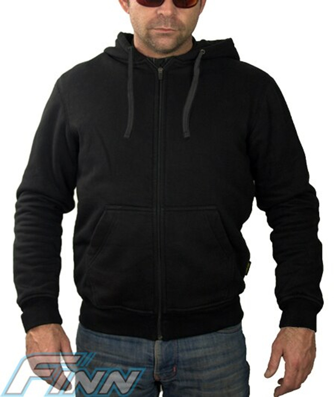 Kevlar Hoodie Men's Black Motorcycle Jacket | Finn moto