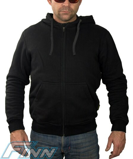 Kevlar Hoodie Men's Black Motorcycle Jacket | Finn moto