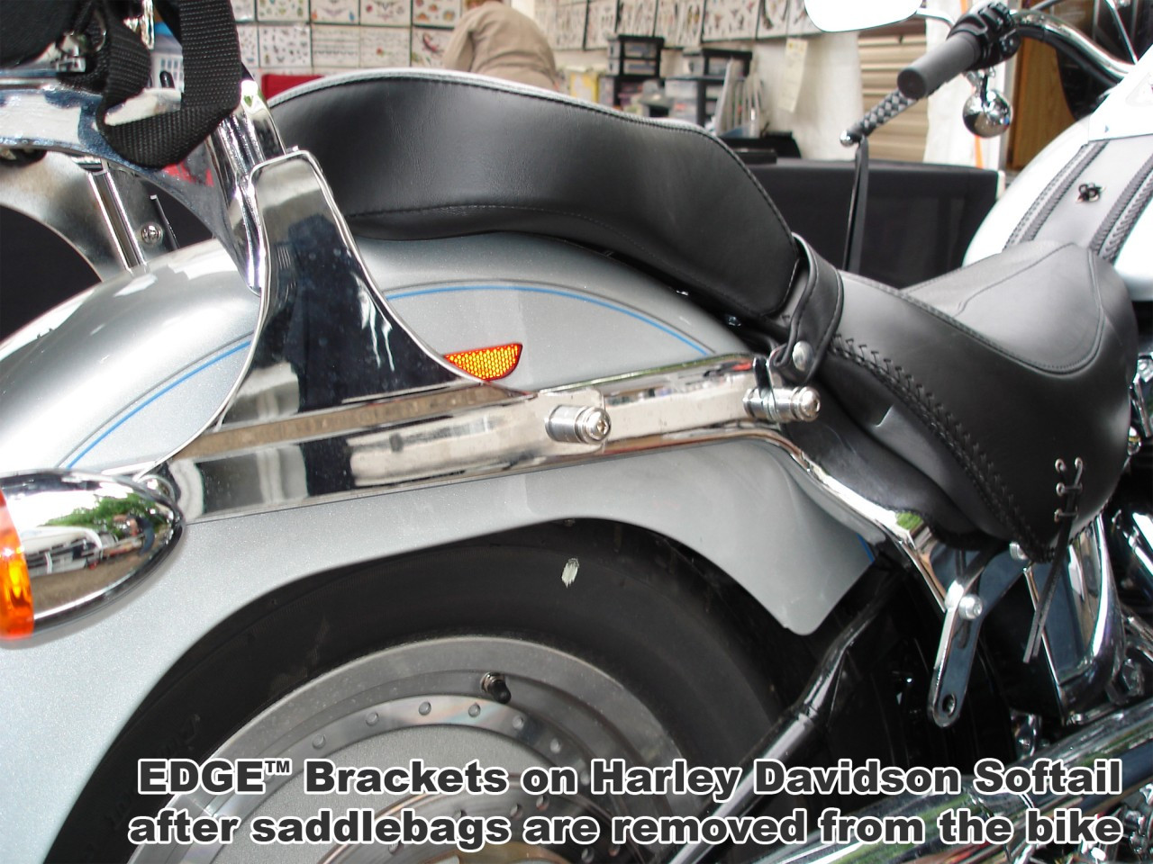 Detachable Saddlebag brackets for Harley Davidson Motorcycles