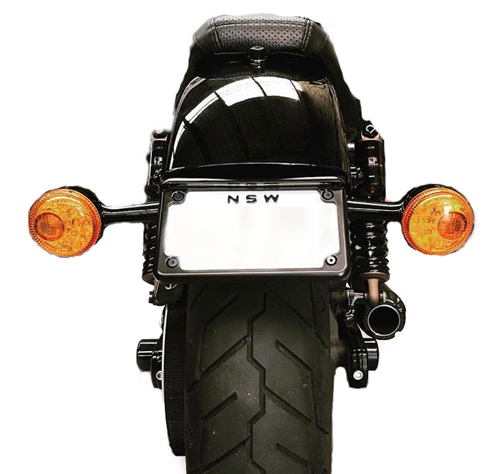 HD Street Bob Turn Signal Relocation & LED License Plate Kit Finn Moto