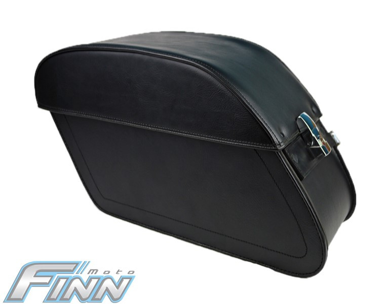 510 Slim Lockable Tek Leather Motorcycle Saddlebags Finnmoto