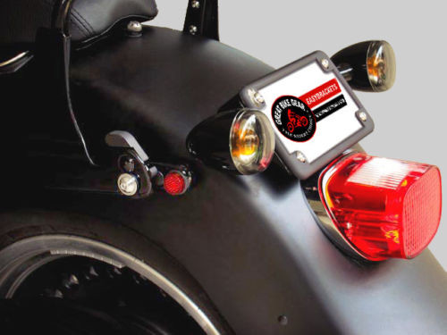 Black Gloss Turn Signal Relocation Kit for HD Dyna