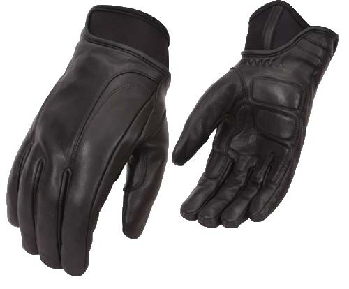 Mens Motorcycle Leather Gloves - lined with Dupont™ KEVLAR® fiber
