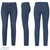 Ladies Blue Motorcycle Jeans Look