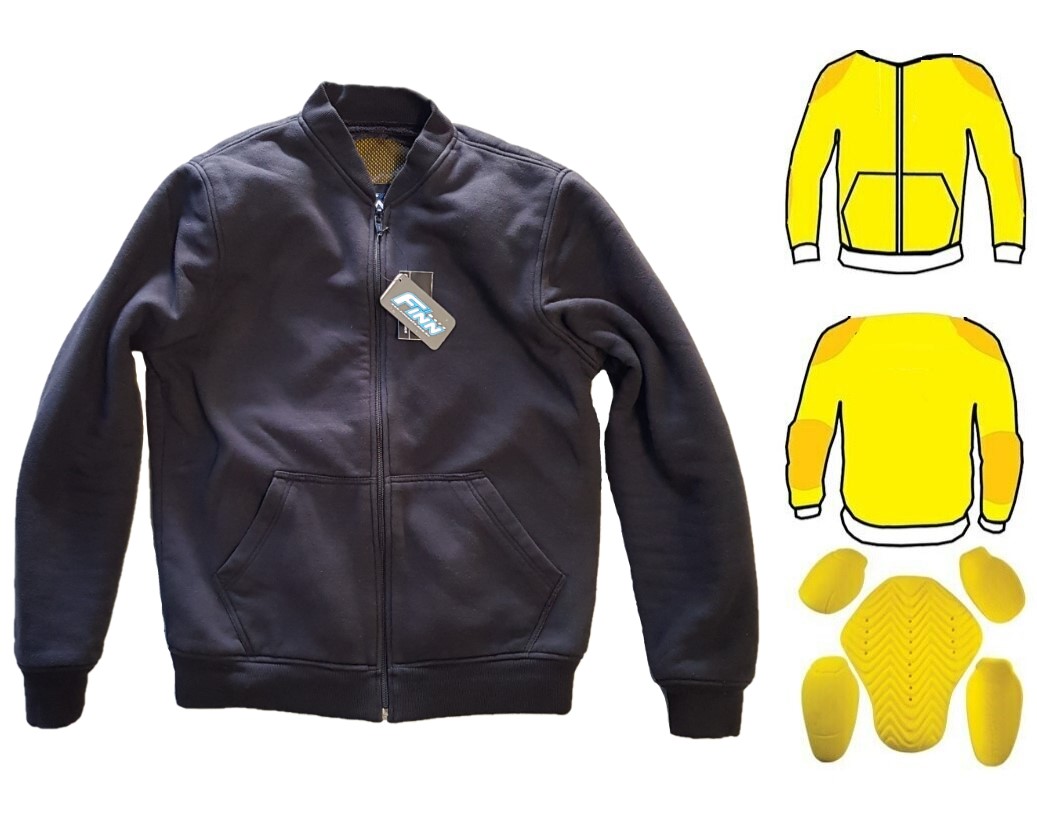 Men's Black Motorcycle Jacket Finn moto