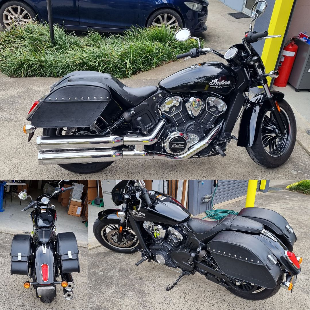 510 Slim Lockable Tek Leather Motorcycle Saddlebags Finnmoto