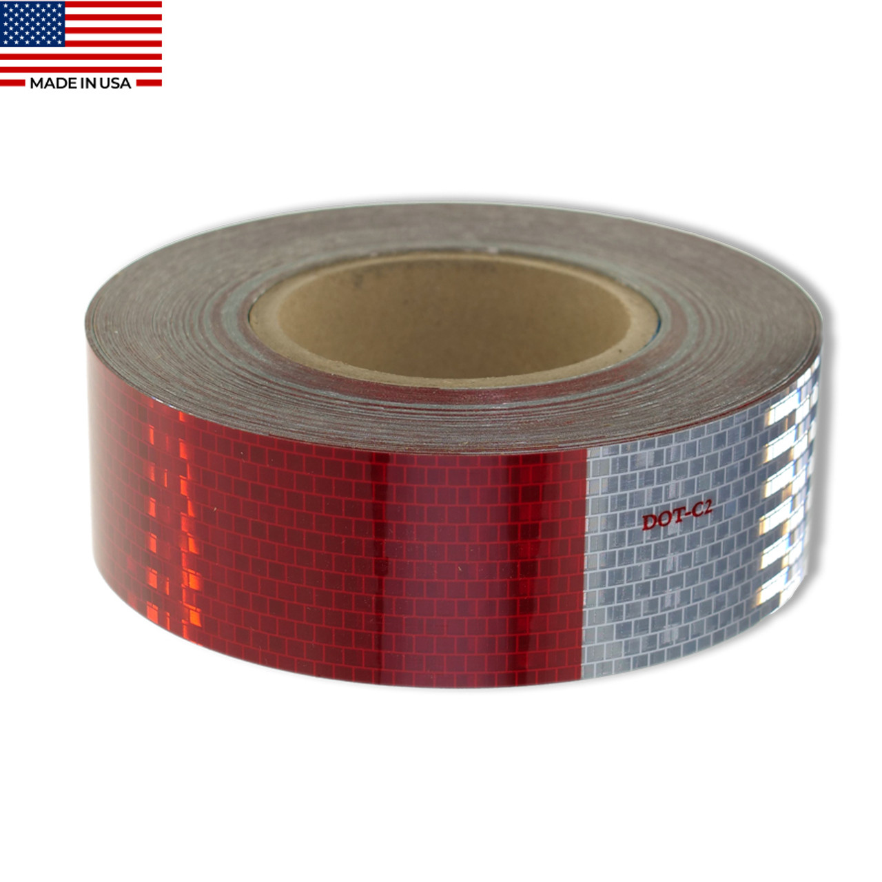 Dot Reflective Tape (DOTXX) (Grade: Premium, Pattern: 6 White - 6 Red, Pack Size: Single Roll)