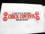 Printed Carton Sealing Tape - Check Contents 2.0 Mil 3 in - Red/White