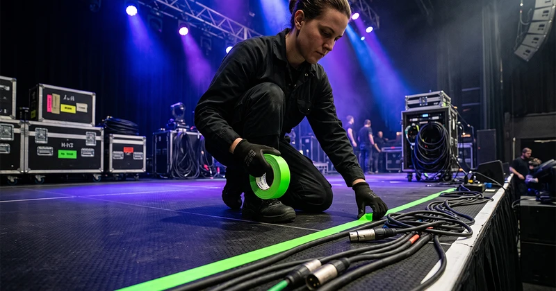 Why Event and Stage Crews Are Switching to Fluorescent Gaffer Tape