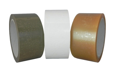 UPVC Packing Tape, White Tan and Clear, 9532