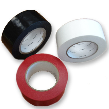 White, Black And Red Rolls Of Tape