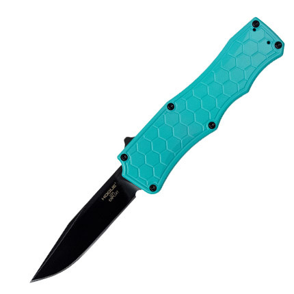 Hogue Exploit OTF Folding Knife Aquamarine Alum Handle S30V Plain Edge