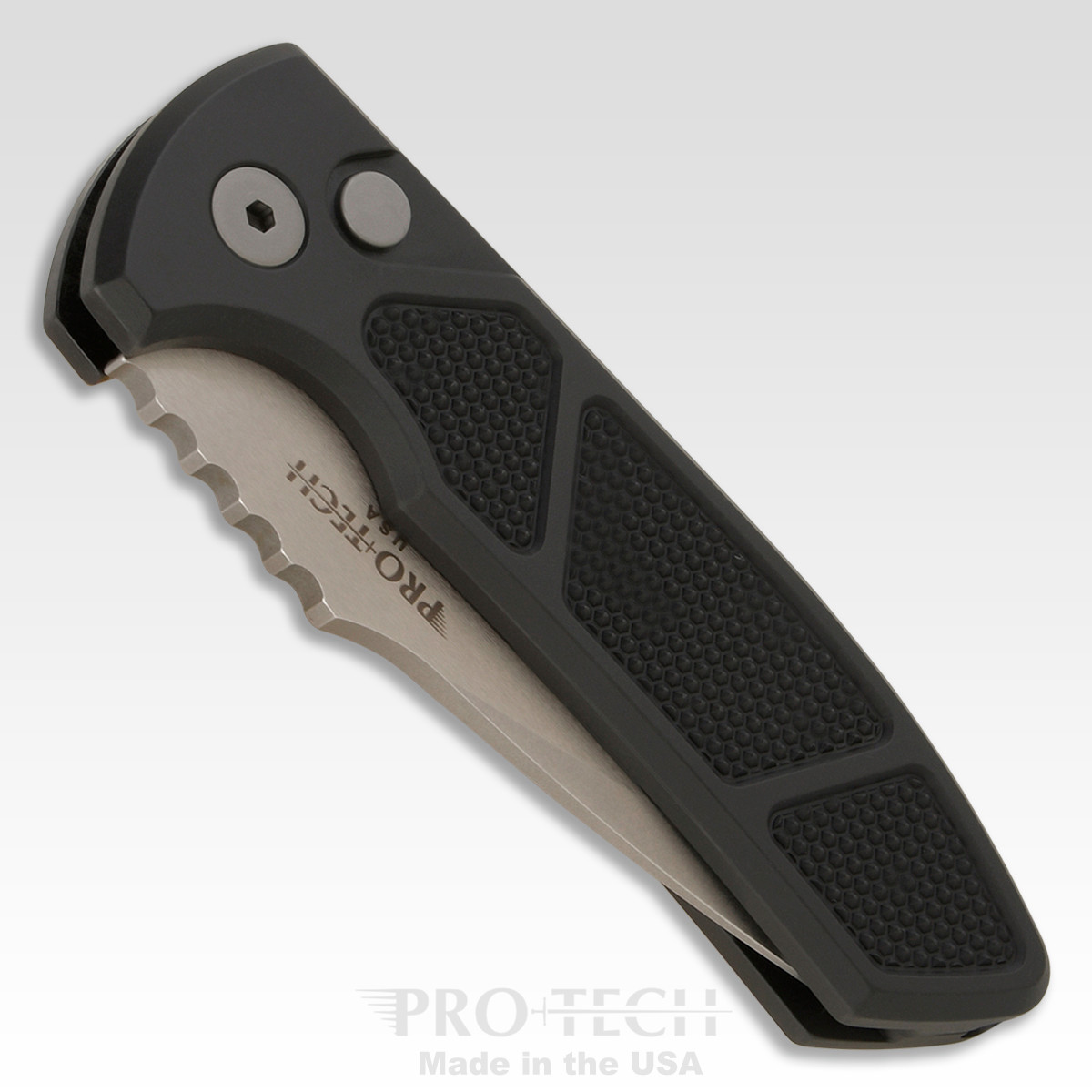 Protech SBR Short Bladed Auto Knife Rockey Black Handle S35VN Plain