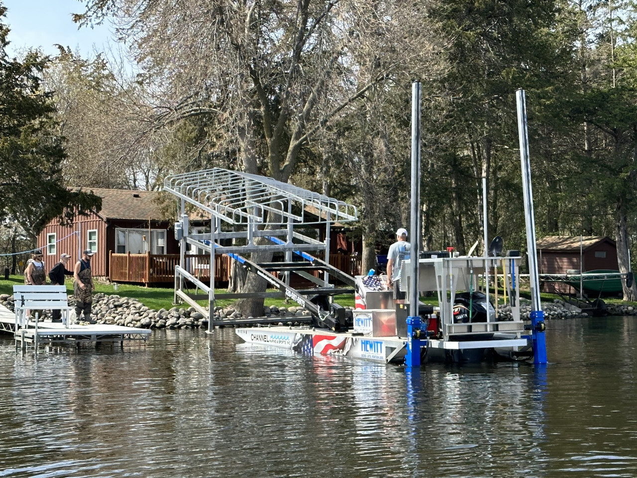 Channel Marine & Sports boat dock and lift installation and removal near St. Cloud Minnesota for Lake Front