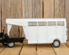 Gooseneck Stock Trailer - White
