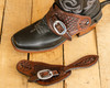 Royal King Basket Stamp Spur Strap - Dark Oil
